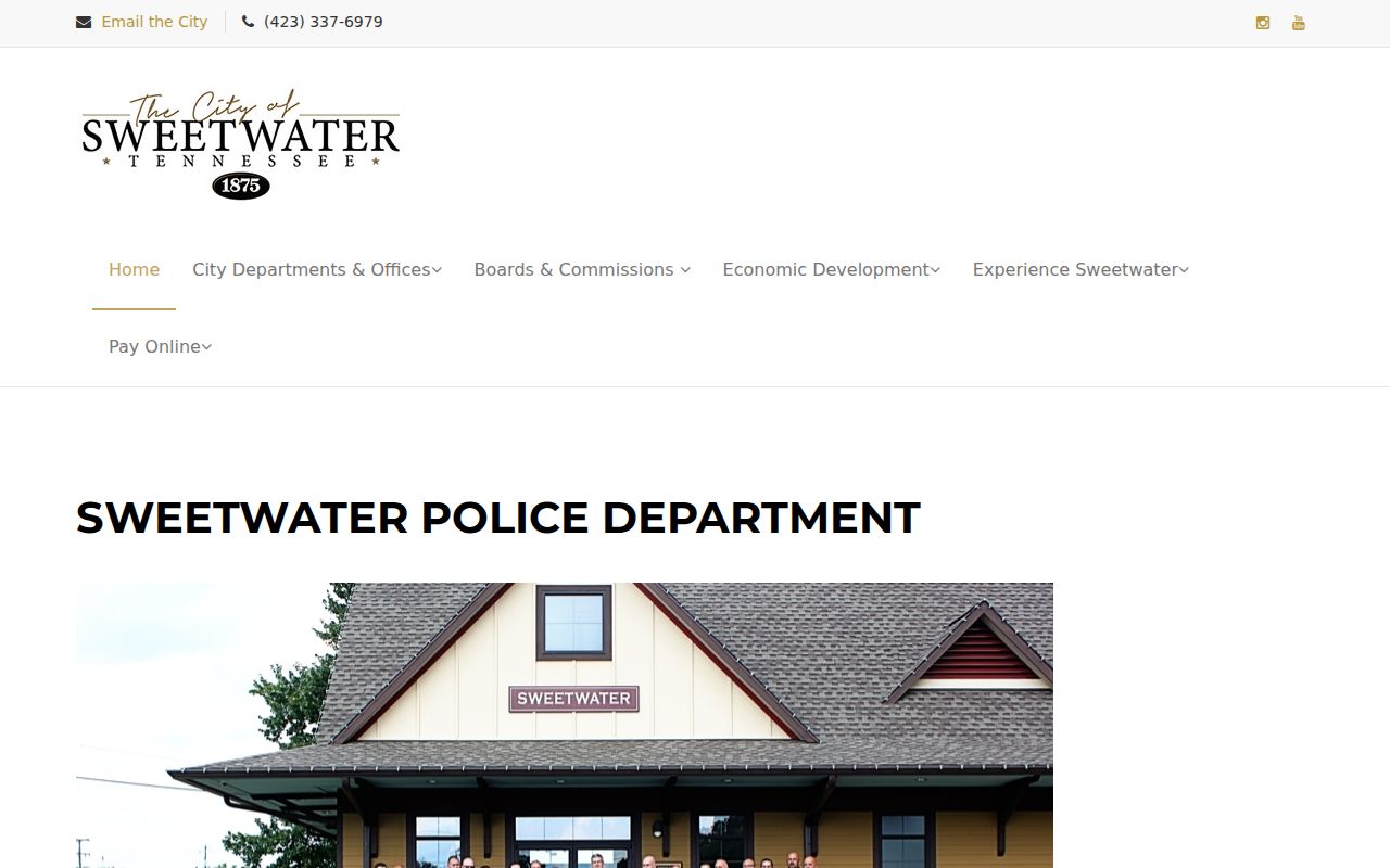 Sweetwater criminal history police department records page
