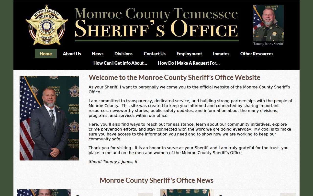Monroe County criminal custody sheriff website